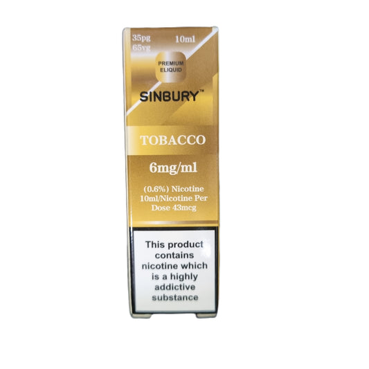 Tobacco 0.6% (6mg/ml) - Sinbury