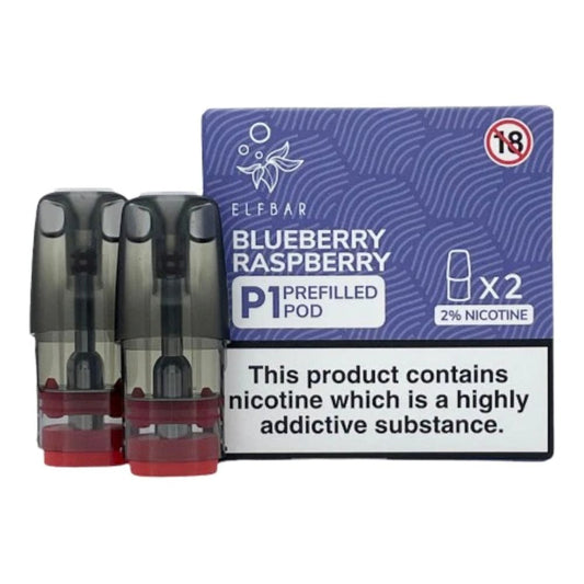 Blueberry Raspberry - 2 x Elf Bar Mate P1 Pods