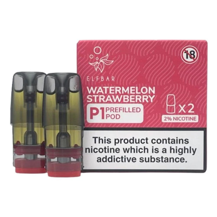 Watermelon Strawberry - 2 x Elf Bar Mate P1 Pods