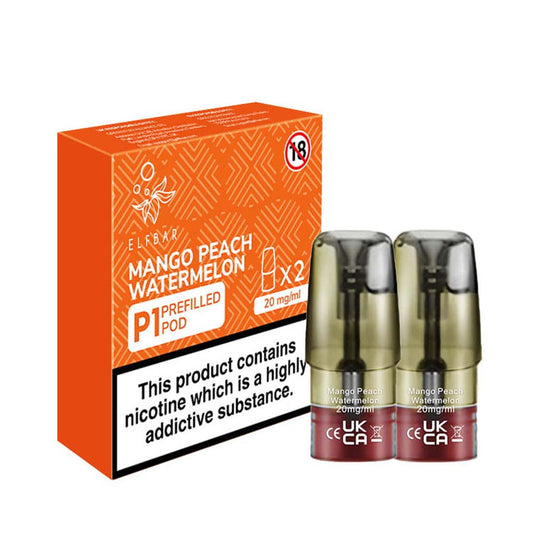 Mango Peach Watermelon - 2 x Elf Bar Mate P1 Pods